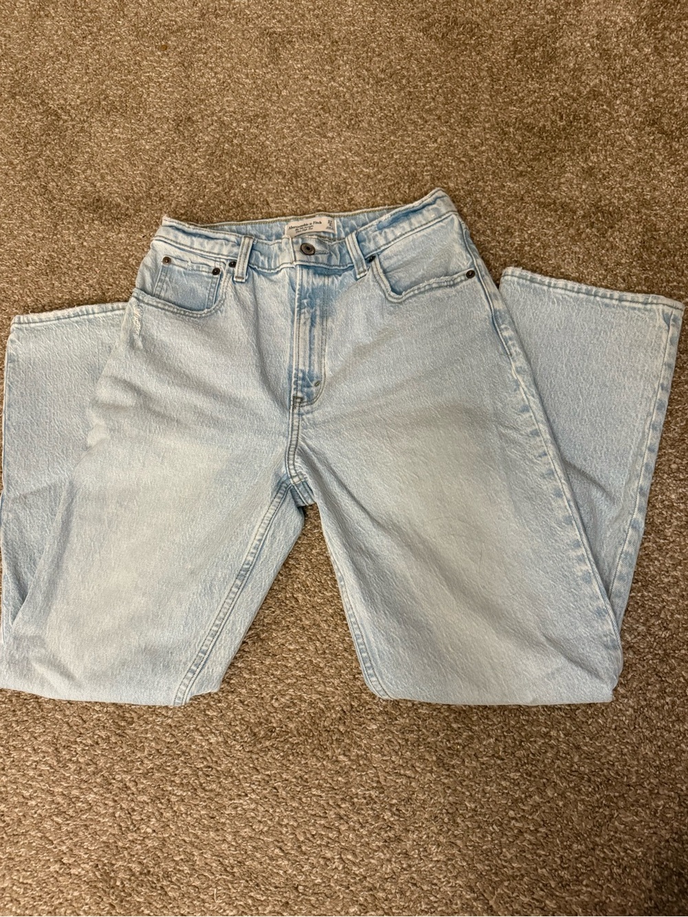Abercrombie & Fitch Light Blue Women's Straight Leg Jeans
